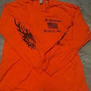 Orange Long Sleeve Graphic T-Shirt McDonough Atlanta GA